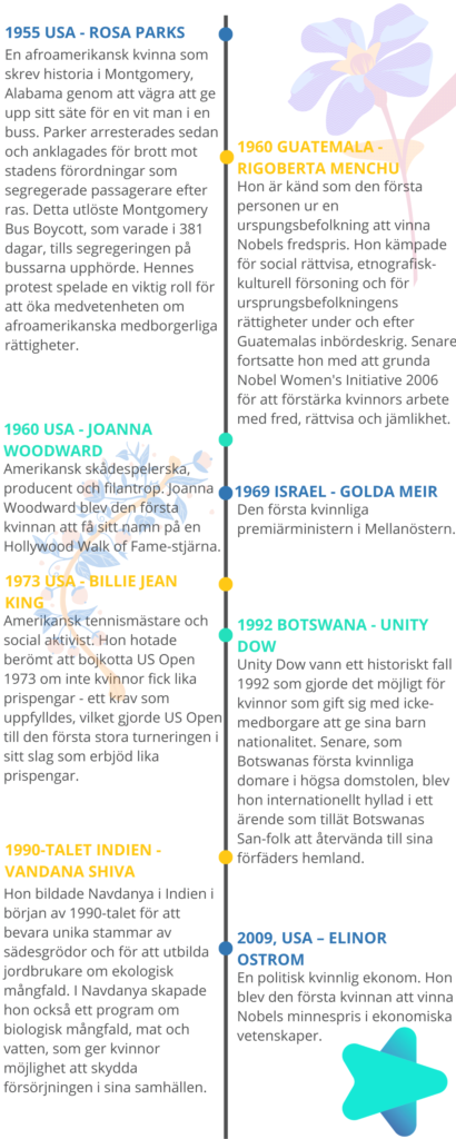 En kort historia om några de många prestationerna av kvinnor 3